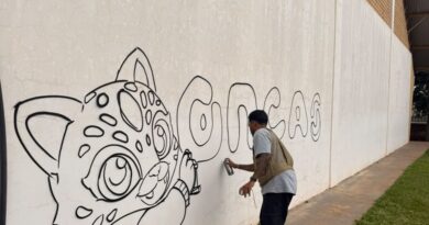 Arte urbana destaca onça-pintada e reforça identidade ambiental de Matelândia Arte urbana destaca onça-pintada e reforça identidade ambiental de Matelândia