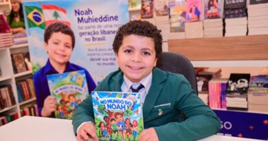 Foz do Iguaçu recebe Noah Muhieddine, autor infantil de oito anos que representa uma nova geração da comunidade árabe no Brasil